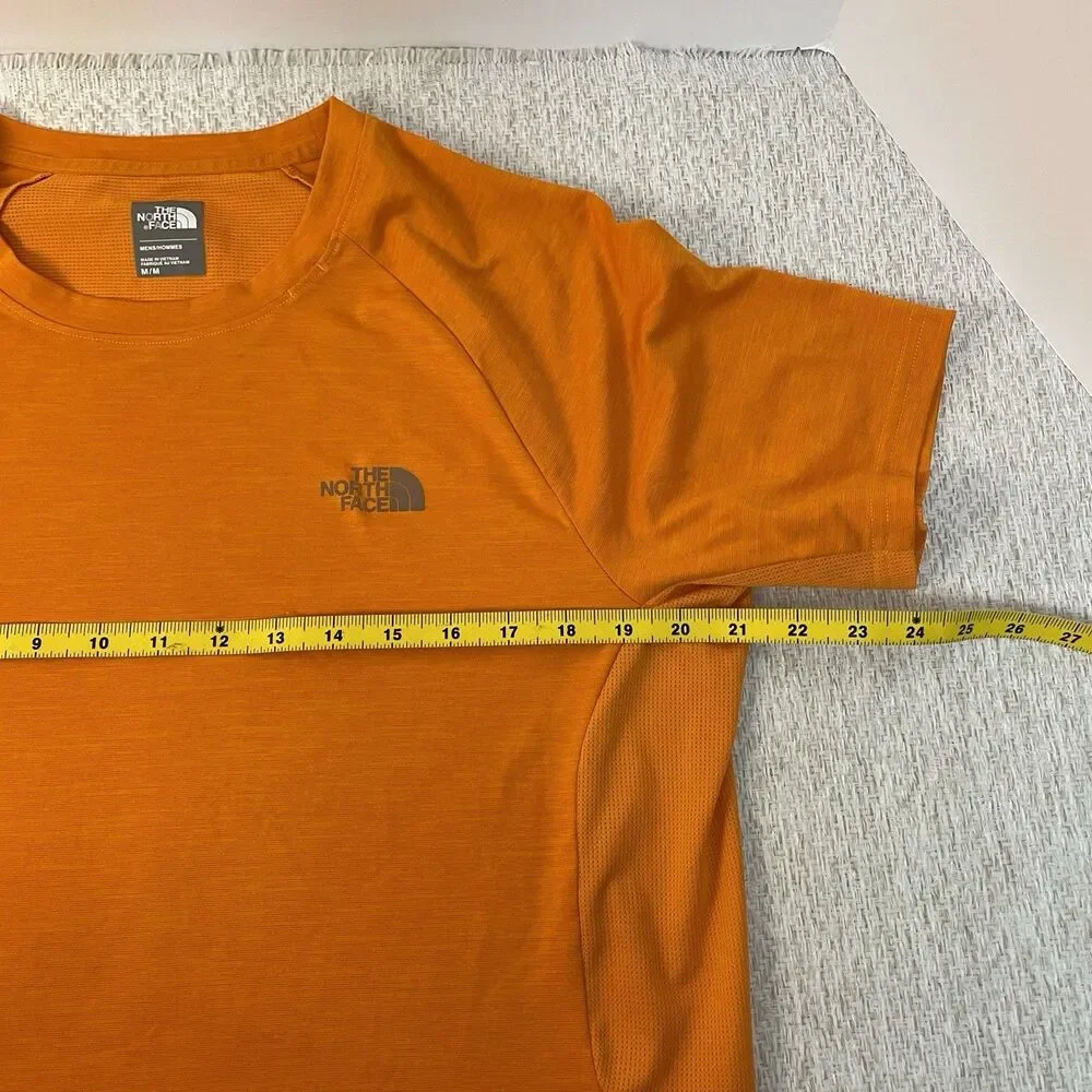 The North Face Shirt Mens M Orange Flashdry Performance Short Sleeve Shirt